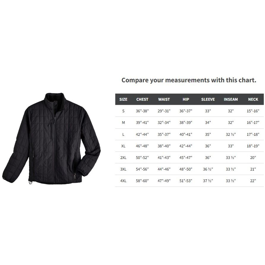 Storm Creek Men's Traveler 60 GSM Insulated Packable Quilted Jacket